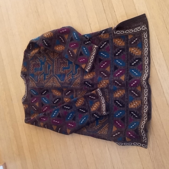 Chico's Design Vintage 90s Colorful Pattern Cotton Blend Cardigan Sweate… - Picture 14 of 16